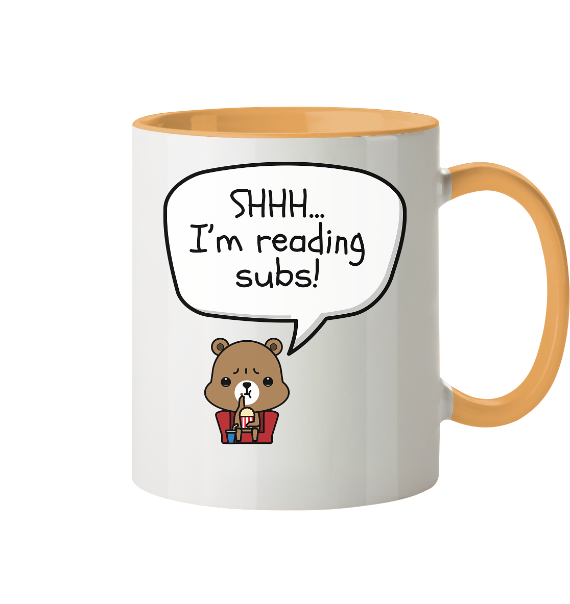 SHHH.. I'M READING SUBS! - Tasse zweifarbig