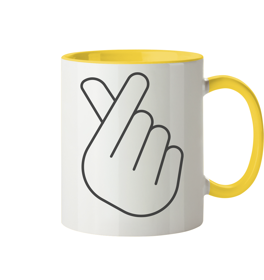 FINGER HERZ - Tasse zweifarbig